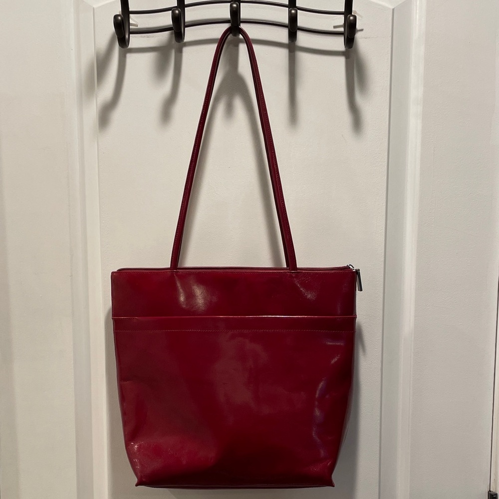 Hobo vintage red leather bag